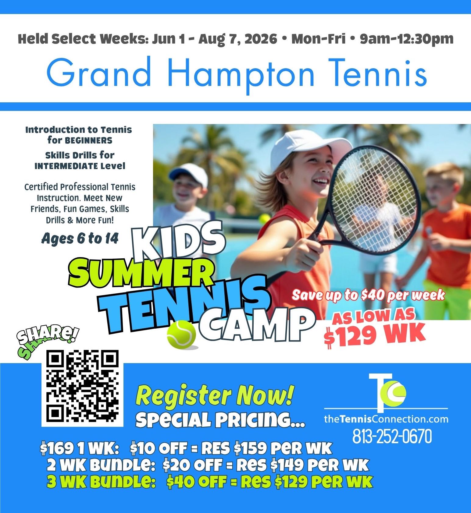 Kids Summer Tennis Camp